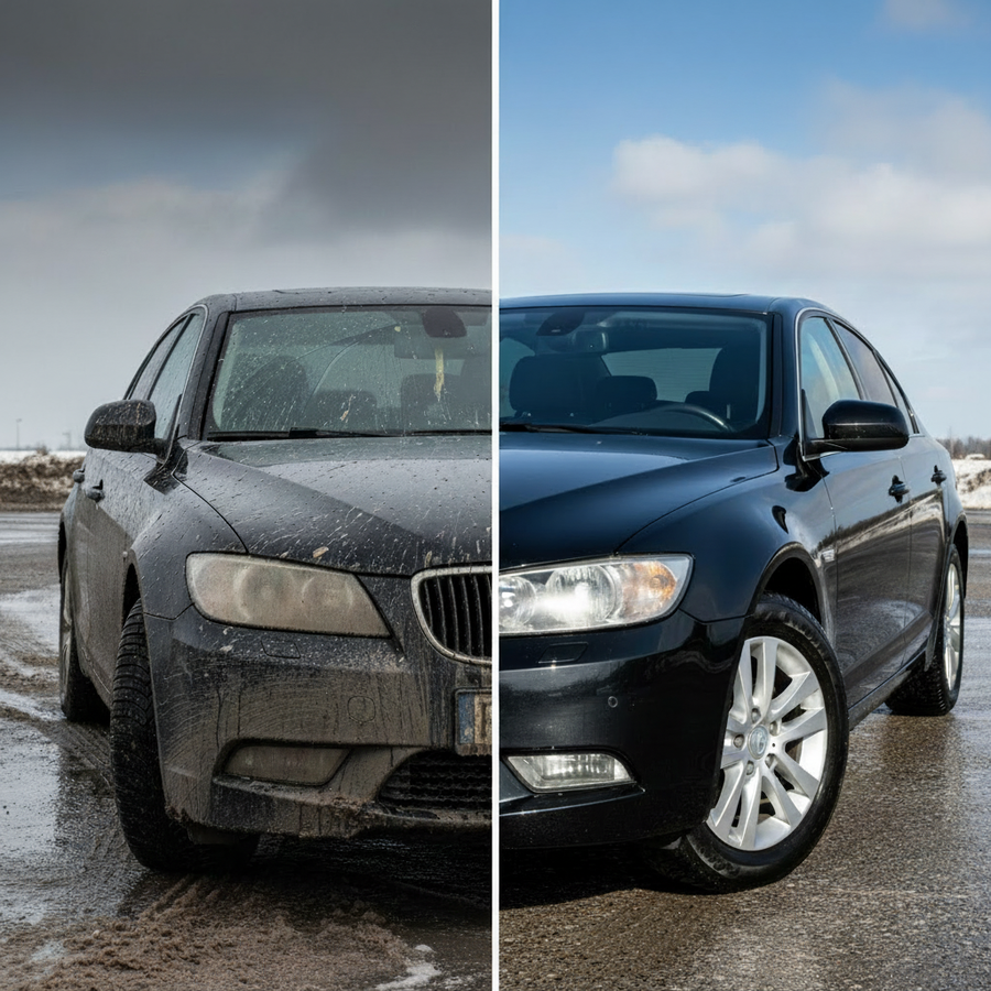 FÖr och efterbild på tvätt